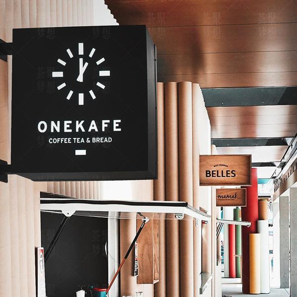 

shop name signboard design double side light box led modules