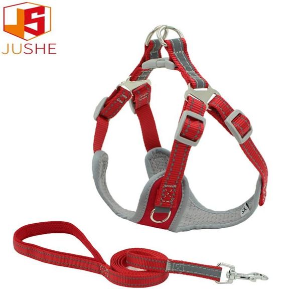 

dog collars & leashes pet product colorful chest reflective harness leash small and medium-sized dogs breathable