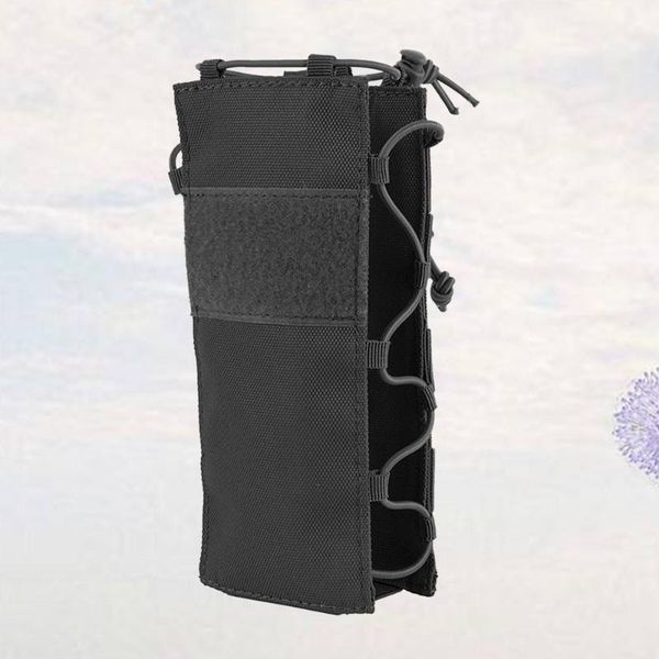 

black portable outdoor waist pouch sport travel elastic water bottle bag holder kettle carrier bags