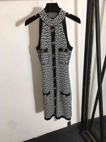 

design wool dresses for women autumn knitting sleeveless casual midi dress coats stripes elastic loose cardigan brand designer clothes women, Black;gray