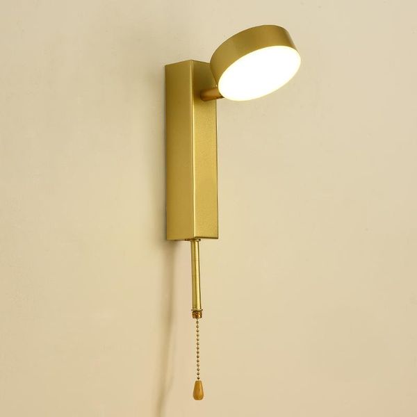 

wall lamp nordic bedroom bedside bracket light led black/gold sconce