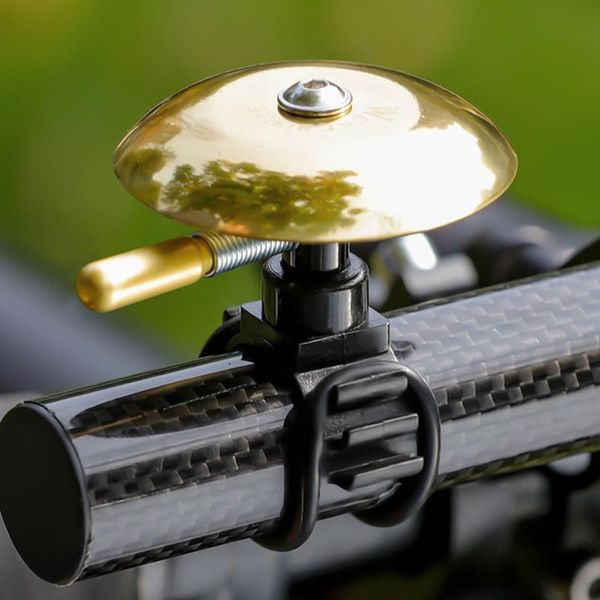 

bike horns vintage gold bicycle bell loud metal safety warning horn mountain road handlebar alarm outdoor cycling accessories