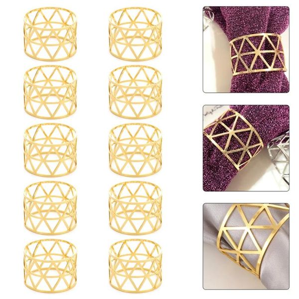 

rose gold silver alloy napkin rings holders decorative towel dinner hollow buckle holder wedding party table decoration