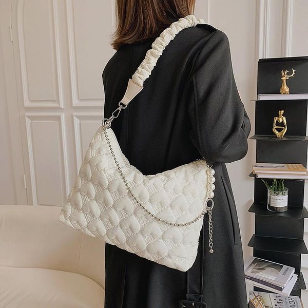 

evening bags fashion women shoulder bag large capacity crossbody handbag beaded chain female tote big thread floral messenger