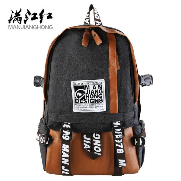 

backpack manjianghong fashion canvas bag modern large storage business travel 2021