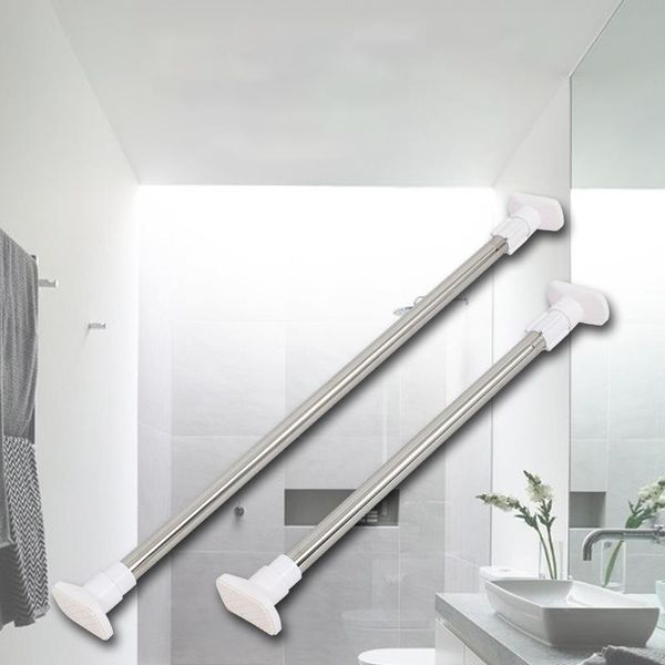 

shower curtain rod extendable rods poles clothes wardrobe organizer rack curtains
