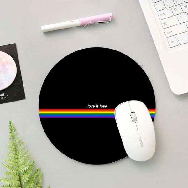 

mouse pads & wrist rests gay lesbian lgbt rainbow pride1 diy design game round mousepad gaming pad rug for lapnotebook gamer desk