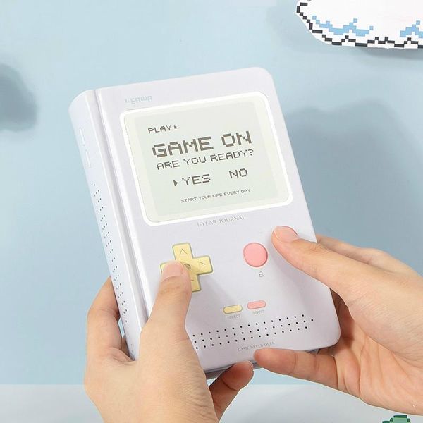 

notepads 365days thicken daily weekly planner notebook a6 portable agenda 2021 kawaii school diary journal notepad stationery, Purple;pink