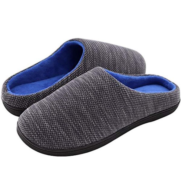 

men and women memory sponge tpr slippers coral velvet, Black
