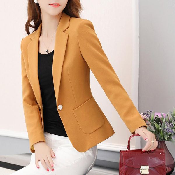 

women's suits & blazers women and jackets spring autumn casual single button solid female ol office blazer plus size, White;black