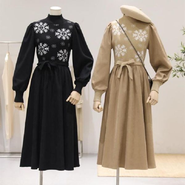 

knitted maternity dress thick winter woman pregnant clothes warm pregnancy gown pography po shoot dresses, White