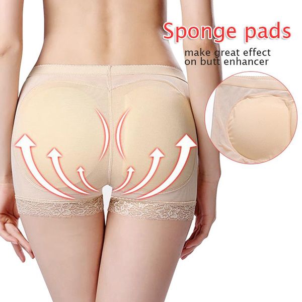 

low waist underwear body shaper women big buttock shapewear panty bulifter enhancer panties high padded women's shapers, Black;white
