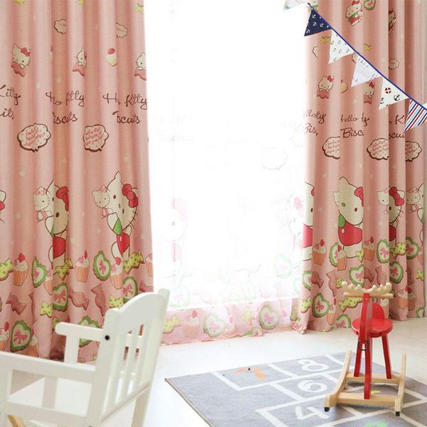 

curtain & drapes window treatments of korean cartoon cute cat children for living room bedroom bilnd cortinas para sala de yarn