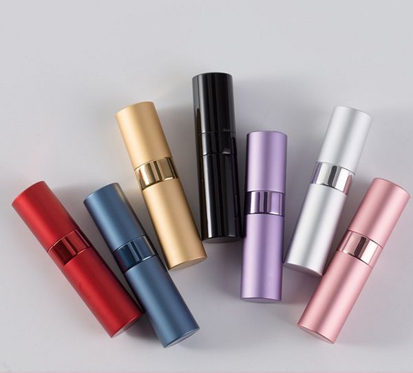 Twist Up Perfume Atomizador - 8ml Frasco de Perfume de Spray Vazio para viajar com seu perfume favorito ou óleos essenciais DH8787