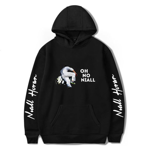 

women hoodie niall horan print autumn and winter holiday men/women pure cotton fleece hooded novelty sweet streetwear casual style, Black