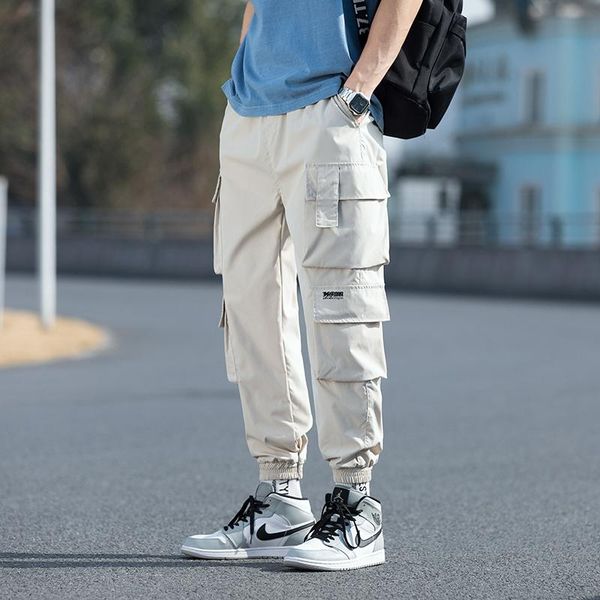 

men's pants 2021 oversized men cargo streetwear black mens jogging sweatpants casual elastic waist harem male large size 5xl