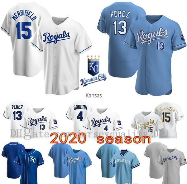 

2020 royal baseball jersey jorge soler whit merrifield hunter dozier danny duffy adalberto mondesi nicky lopez ryan o'hearn ian kennedy, Blue;black