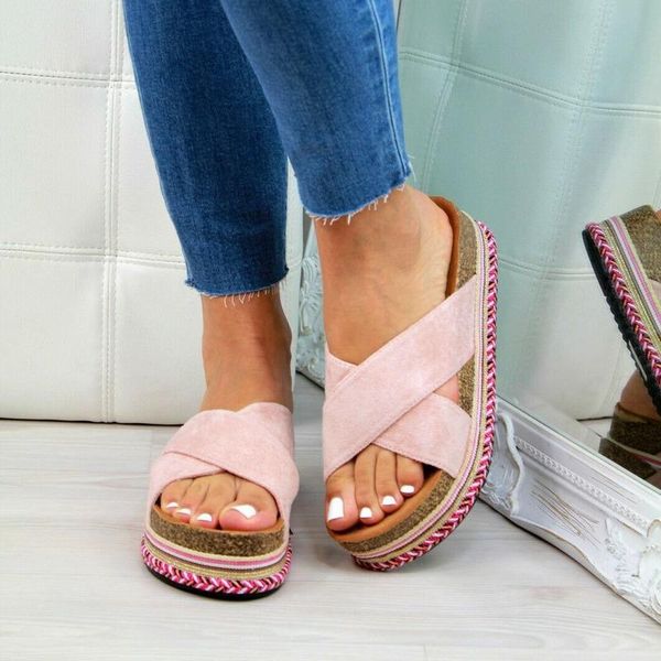 

slippers fashion women 21 summer thick bottom all-match women's sandals and beach casual comfortable, Black