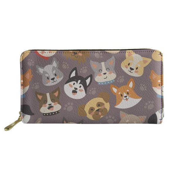 

wallets coloranimal 2021 cute catbprinting womens and purses casual passport cover women's purse id card holder for coin, Red;black