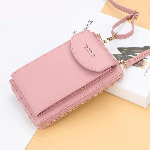 

women wallet cell phone bags big card holders handbag purse clutch messenger shoulder long straps drop wallets1, Red;black