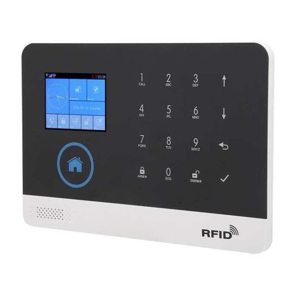 

alarm system kits 2.4in wifi gsm smart systerm household fireproof anti theft detector surveillance host for tuya systems
