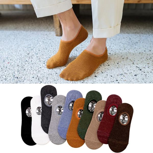 

pairs/men invisible short socks breathable shallow boat solid color cotton mens boys spring/summer ankle men's, Black