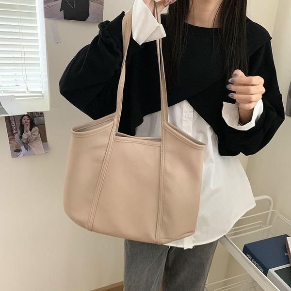 

evening bags trendy large-capacity shoulder retro korean portable wild soft pu leather bag female tide armpit pack