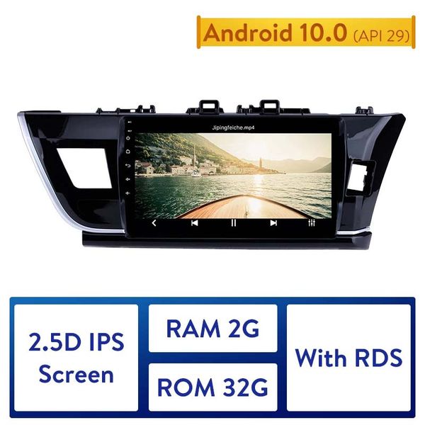 

android 10.0 car dvd stereo gps navigation radio player for 2014-toyota corolla right hand drive quad core with swc 2gb ram