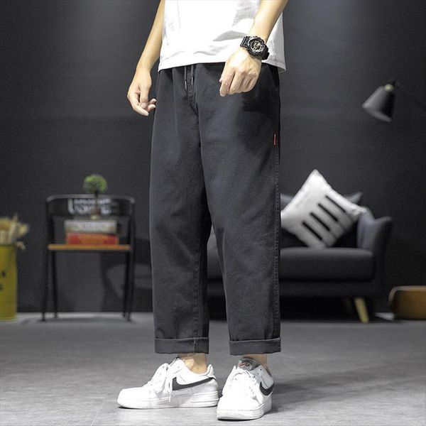 

jddton sweatpants joggers trousers women pant loose casual hip hop fashion japanese comfortable male harajuku streetwear je565, Black