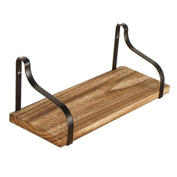 

hooks & rails 3pcs wall shelf wood decoration multifunction storage holder rack decorative with mounting accessories