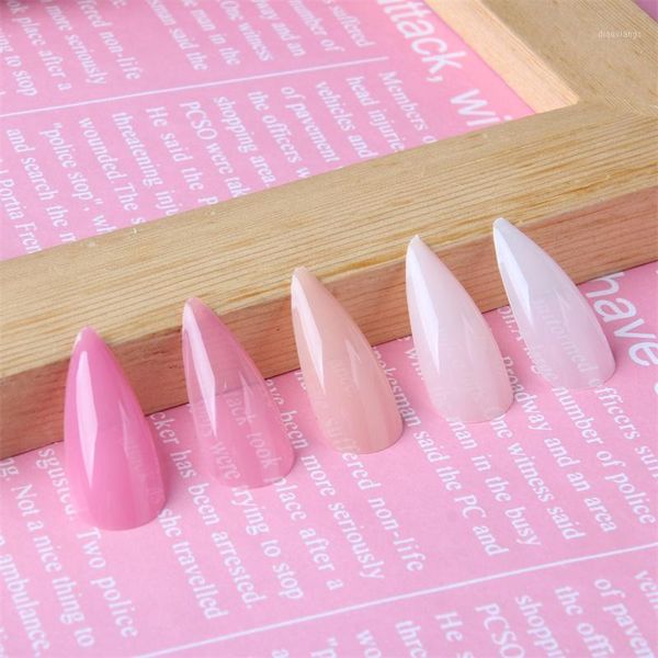 

medium stiletto artme gel x nails extension full cover sculpted press on nail tips base color 240pcs box package1, Red;gold