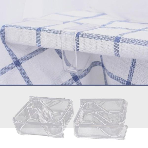 

clothing & wardrobe storage 4 transparent high-quality plastic tablecloth clips with strong fixing function