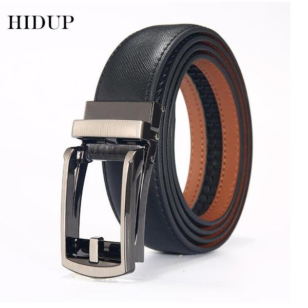 

arrival design hollowed automatic ratchet belts quality genuine leather men 35mm width jeans accessories nwj667, Black;brown