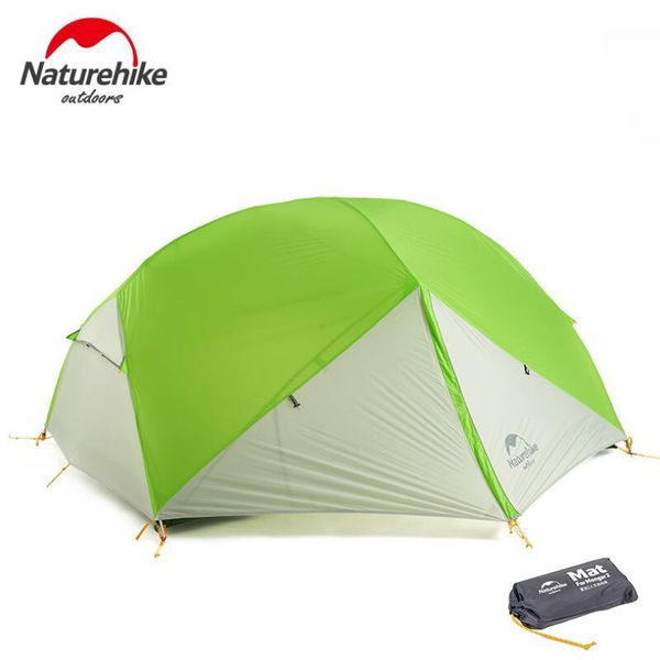 

naturehike 3 season mongar 2 person camping tent 20d silicone nylon fabic double layer waterproof dome awning foyer tents and shelters