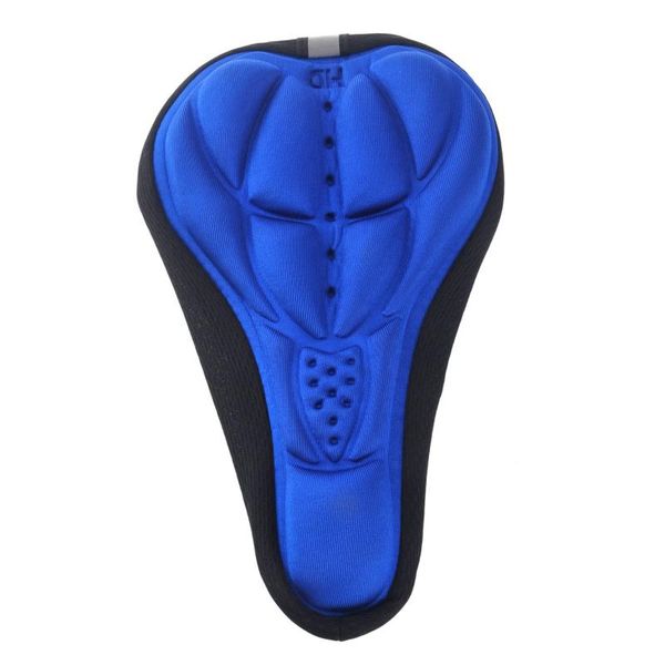 

bike saddles comfy cycling mountain 3d memory saddle seat cover cushion pad (blue)