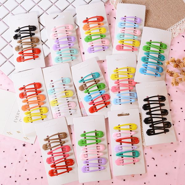 

Hair Clip Kids Headwear Set Barrette Children Accessories Hair Clip 6Pcs/Set New Heart Type Metal Candy Color Girls Hairpins