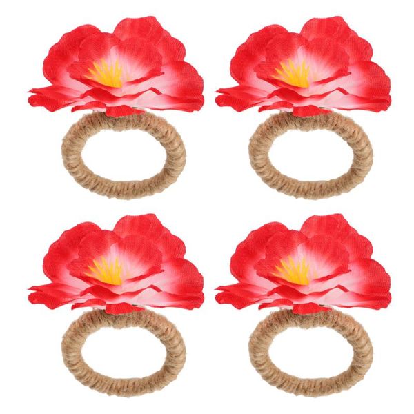 

napkin rings 4pcs flower shaped buckles decorative tableware accessories