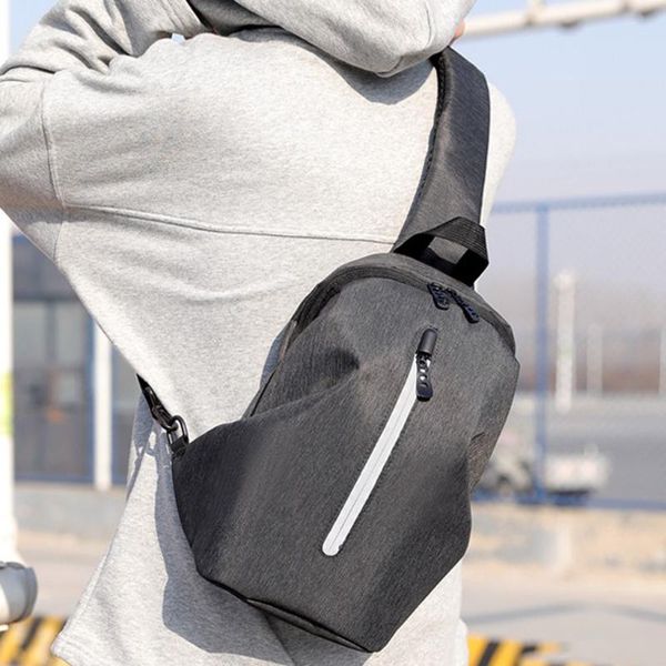 

waist bags maioumy crossbody bag men's oxford shoulder large capacity chest multi-functional bagpack with usb