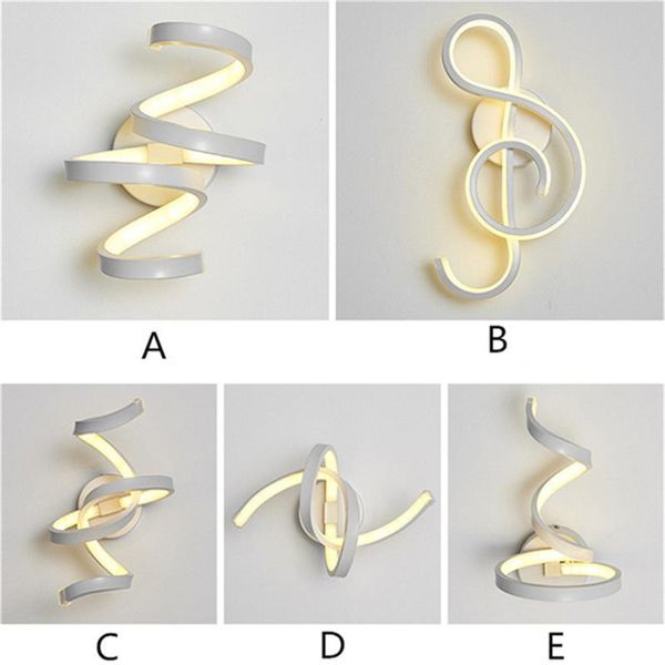 Настенная лампа 18 Вт волна светодиодные крытые украшения гостиной бытовой осветительной приспособления лестница для спальни AC110V-220V