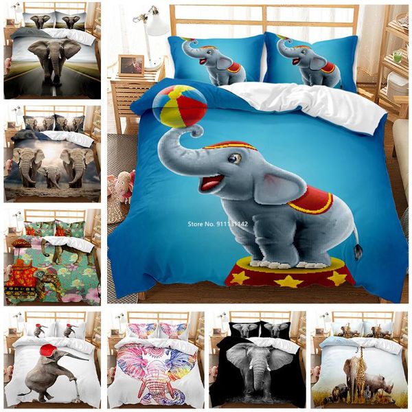 

bedding sets wild elephant digital print set down quilt cover pillowcase double bed full  exquale home textil