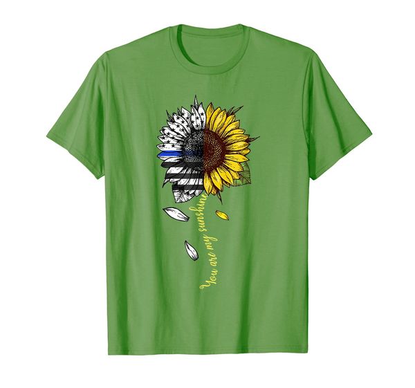 

you-are-my-sunshine, sunflower police t-shirt, White;black