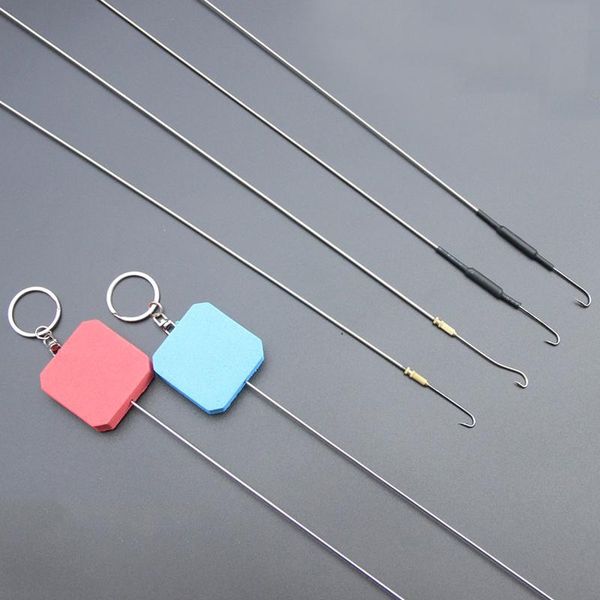 

fishing hooks 2pcs stainless steel eel with guide line barb fishhooks jt-889