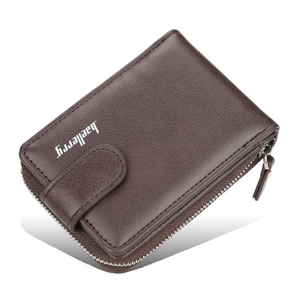 

card holders men business holder bank s id case zipper bag male casual travel journey multi-pocket wallet organizer, Brown;gray
