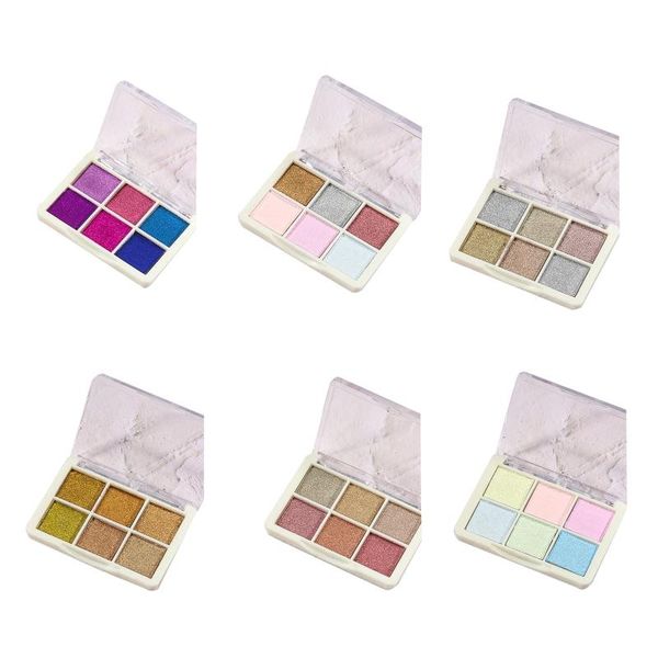 

nail glitter 6 colors solid aurora powder mirror pigment art decorations, Silver;gold