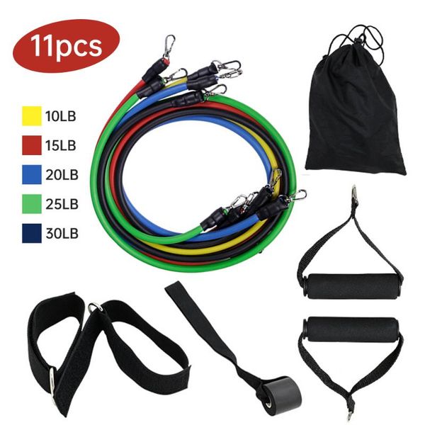 

resistance bands set fitness yoga gym workout at home in stock