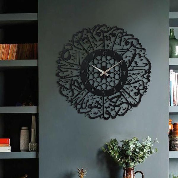 

wall clocks home mural acrylic digital text clock exquisite decoration