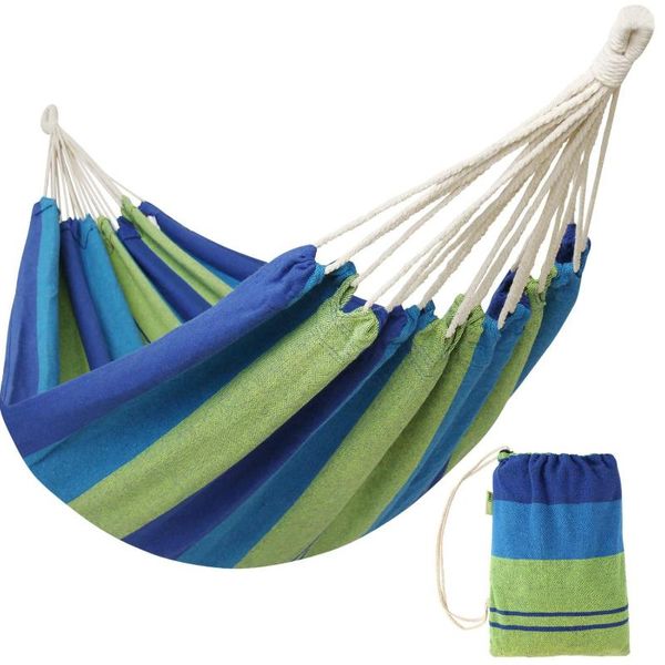 

camp furniture luxury double cotton hammock outdoor indoor garden dormitory bedroom hanging chair for child swinging single