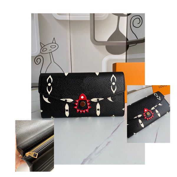 

luxury designer c59 new season men's and women's small wallet folding zipper key bag cardholder, Red;black