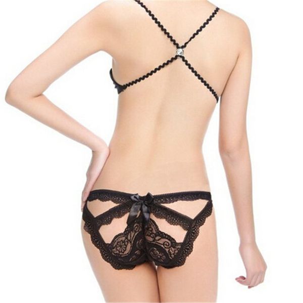 

rose fun mesh lace breathable women's underwear, Black;white