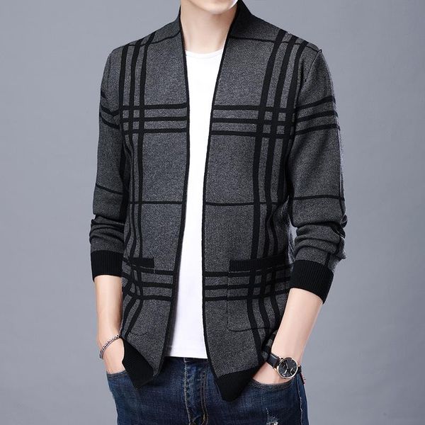 

men's sweaters knitted cardigan the autumn period british clothing of young and middle-aged fashion loose coat s-xxxl, White;black